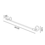 Allpe Perla Wieszak na ręcznik 65 cm chrom PE011