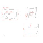 Artceram Atelier Bidet stojący 37x52 cm biały ATB00201;00