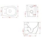 Artceram Atelier Miska WC stojąca biała 37x52 cm ATV00201;00