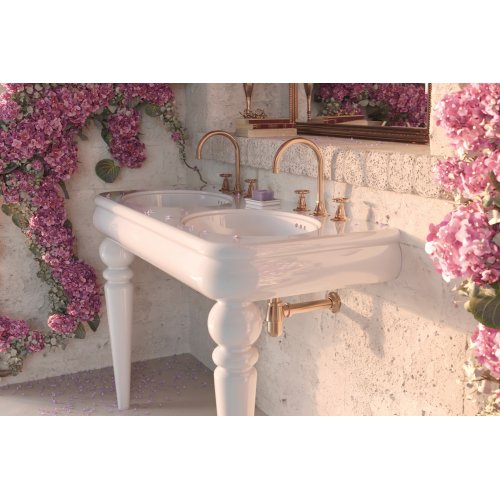 Bleu Provence Romantica Umywalka podwójna ścienna 120x56 white BP3120