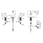 Bongio Capri bateria bidetowa 3-otworowa 17503