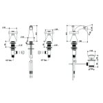 Bongio Coco bateria bidetowa 3-otworowa 16503