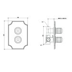 Bongio Cristallo bateria prysznicowa termostatyczna 1-drogowa podtynkowa 04544