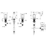 Bongio Fleur Blanc bateria bidetowa 3-otworowa 11503