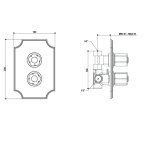 Bongio Fleur Noir bateria prysznicowa termostatyczna 1-drogowa podtynkowa 12544