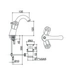 Bongio Fleur Noir bateria umywalkowa 12521