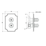 Bongio Impero bateria prysznicowa termostatyczna 1-drogowa podtynkowa 06544