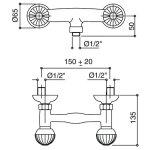 Bongio Radiant bateria prysznicowa ścienna 02523