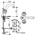 Bongio Radiant bateria umywalkowa 02521