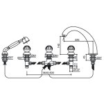 Bongio Radiant bateria wannowa 5-otworowa z prysznicem 02531/D