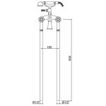 Bongio Radiant bateria wannowa wolnostojąca z prysznicem 02528