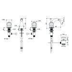 Bongio Rivolì bateria bidetowa 3-otworowa 05503