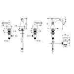 Bongio Zenith bateria bidetowa 3-otworowa 23503