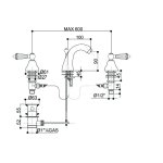 Bongio Zenith bateria umywalkowa 3-otworowa 23501/B