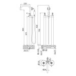 Bruma Classico Bateria wannowa Wolnostojąca Chrom 1180800CR