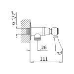 Bruma Classico Przyłącze kątowe węża z zaworem 3/8" Chrom 1182800CR