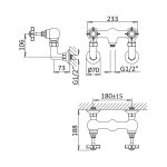 Bruma Imperial Bateria prysznicowa Naścienna Chrom 1170400CR