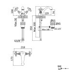 Bruma Imperial Bateria umywalkowa jednootworowa z korkiem automatycznym Chrom 1170120CR