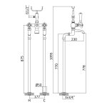 Bruma Imperial Bateria wannowo-natryskowa wolnostojąca Chrom 1170700CR
