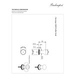 Burlington 1909 Guild Uchwyt do drzwi i dwa zwieńczenia drzwi do wnęki kabiny prysznicowej chrom CQ1909HDFNC