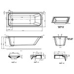 Burlington Arundel Wanna do zabudowy 170x70 biała E28