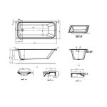 Burlington Arundel Wanna do zabudowy 170x75 biały E30