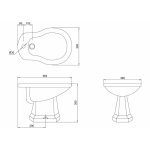 Burlington Bidet stojący 56,5x39,5 biały P4