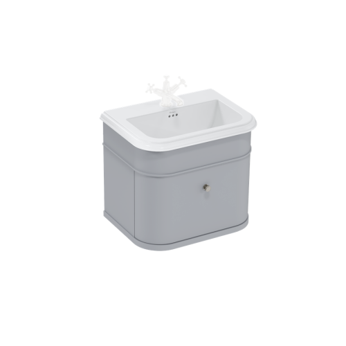 Burlington Chalfont Szafka podumywalkowa z szufladą bez uchwytu 65x47 grey CH65G