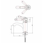   Burlington Chelsea Bateria umywalkowa 1-otworowa zakrzywiona Chrom CH21 W MAGAZYNIE!!