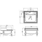 Burlington Classic Umywalka 51x45 biała B201TH