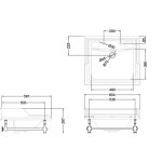 Burlington Classic Umywalka 65x57,5 czarny B152THJET