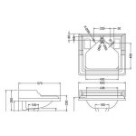 Burlington Classic Umywalka 65x57,5 biała B14