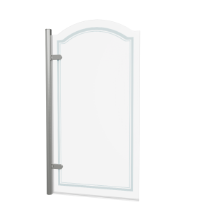 Burlington Classique Parawan na wannę otwierany z lewej 85x156,5 brushed nickel CQBSCHL850LH