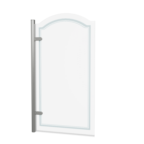 Burlington Classique Parawan na wannę otwierany z lewej 85x156,5 brushed nickel CQBSCHL850LH