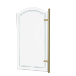 Burlington Classique Parawan na wannę otwierany z prawej 85x156,5 gold CQBSCHG850RH