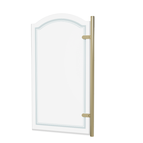Burlington Classique Parawan na wannę otwierany z prawej 85x156,5 gold CQBSCHG850RH