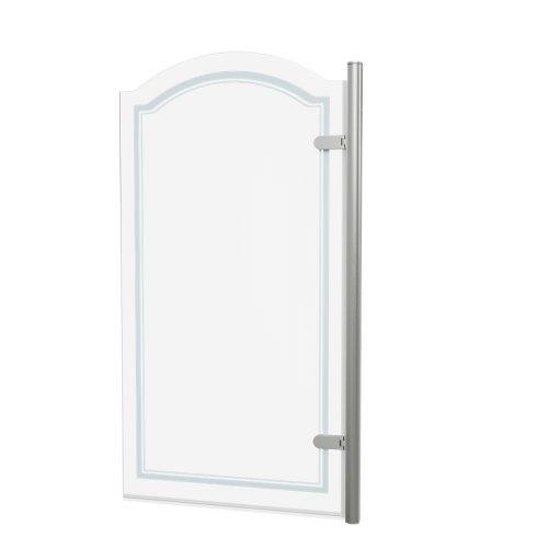 Burlington Classique Parawan na wannę otwierany z prawej 85x156,5 brushed nickel CQBSCHL850RH
