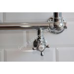 Burlington Cleaver Grzejnik wodny 60x65 + zawory + grzałka elektryczna chrom (K) R3CHR+R6CHR+BUR8