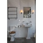 Burlington Cleaver Grzejnik wodny 60x65 + zawory + grzałka elektryczna chrom (K) R3CHR+R6CHR+BUR8