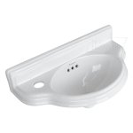 Burlington Curved Cloakroom Umywalka 49,5x25,5 biała P13L