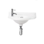 Burlington Curved Cloakroom Umywalka 49,5x25,5 biała P13L