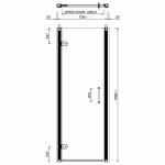 Burlington Drzwi na zawiasach 76x195 cm C19