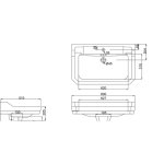 Burlington Edwardian Regal Umywalka 80x51 biała B181TH