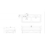 Burlington Edwardian Umywalka 120x51 biały B211TH