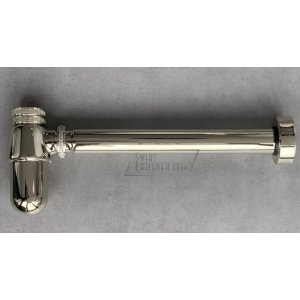   Burlington/Galatea Design Syfon umywalkowy z okrągłym spodem nikiel W14NKL/GDW14NKL W MAGAZYNIE!!