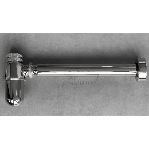 Burlington/Galatea Design Syfon umywalkowy z okrągłym spodem chrom W14/GDW14CHR