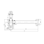 Burlington/Galatea Design Syfon umywalkowy z okrągłym spodem chrom W14/GDW14CHR