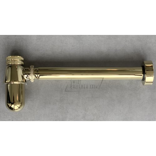   Burlington/Galatea Design  Syfon umywalkowy z okrągłym spodem gold W14GOLD/GDW14GOLD  W MAGAZYNIE!!