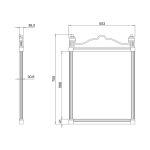 Burlington Georgian Lustro ścienne 55x75 cm polerowane aluminium T37ALU