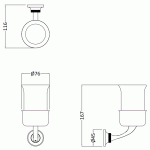 Burlington Guild Kubek na szczoteczki chrom GU003C